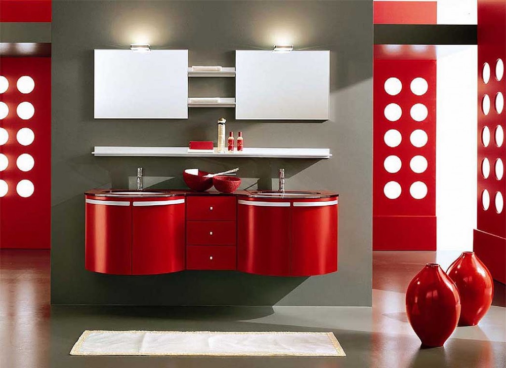 Kırmızı renk hilton banyo