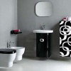siyah beyaz banyo modeli, banyo dizayn