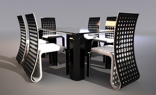 portatif masa, siyah masa modeli, modern masa örneği