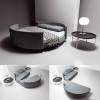 pratik yuvarlak yatak odası modeli, kullanışlı koltuk