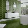 yeşil fayans dizayn, modern banyo modeli