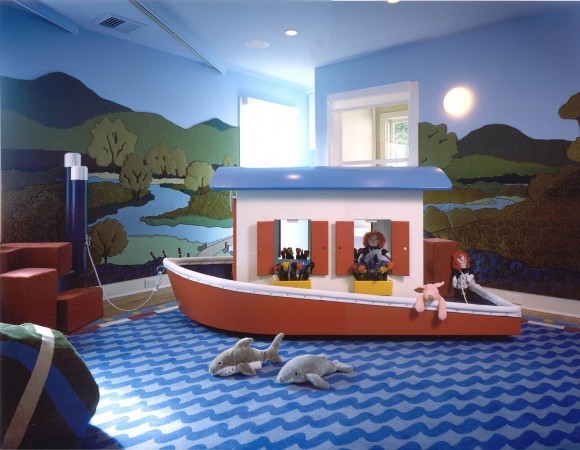 Sandal figürlü oyun parklı çocuk odası tasarımları