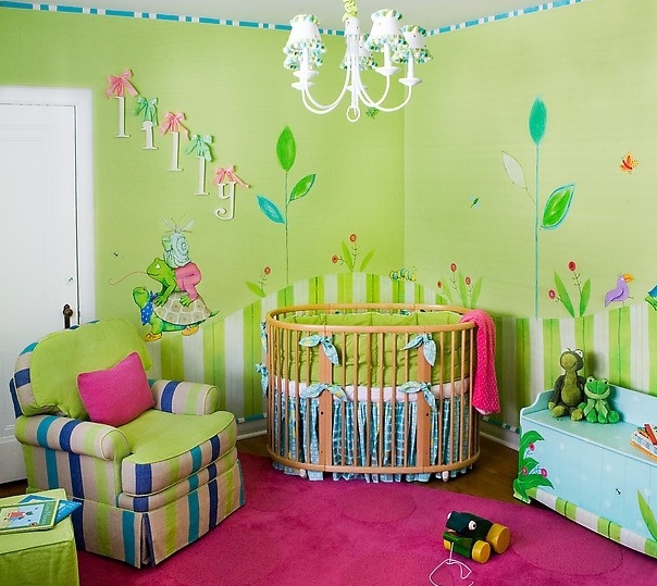 Kurbağa desenli çocuk odası duvar kağıdı örnekleri