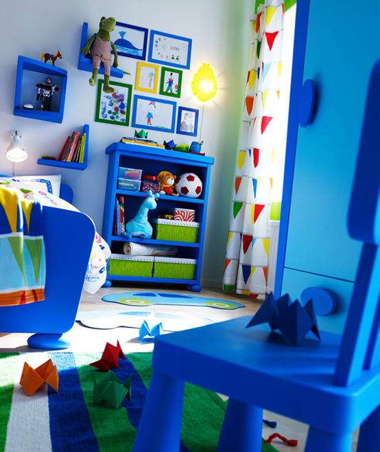 İkea mavi çocuk odası