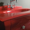 Kırmızı banyo dolabı dizayn