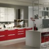 Kırmızı mutfak modeli