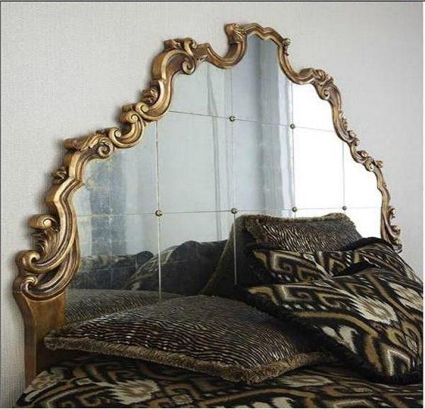 Varaklı dore aynalı yatak başlığı modeli · Dekorasyon, Ev Dekorasyonu