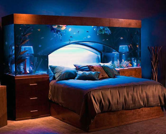 Yatak odası  akvaryum modeli