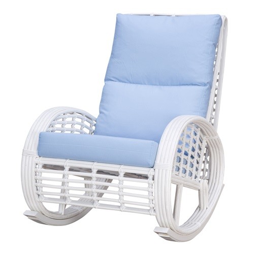 Hasır beyaz sallanan koltuk modeli